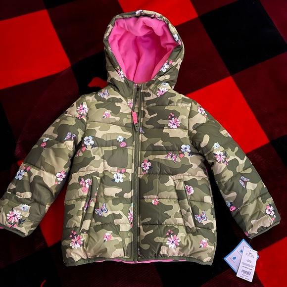 NWT Carters Camo/Pink/Flowers jacket 🥰♥️ - Picture 6 of 8